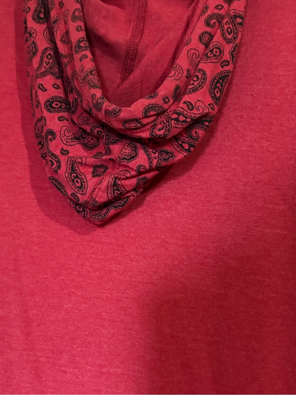 Carbon Red Paisley Pullover Hoodie - Picture 6 of 8